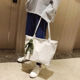 Canvas Shoulder Bags for Students - Large Capacity Underarm Totes