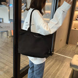 Canvas Shoulder Bags for Students - Large Capacity Underarm Totes