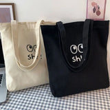 Canvas Tote Bag Crossbody College Shoulder Schoolbag Women