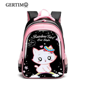 Cat Backpack School Backpack for Girls Large Bagpack Children Girl Orthopedic