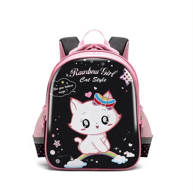 Cat Backpack School Backpack for Girls Large Bagpack Children Girl Orthopedic