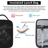 Cat Insulated Lunch Bags for Women Kitty Animal Lover Thermal Cooler