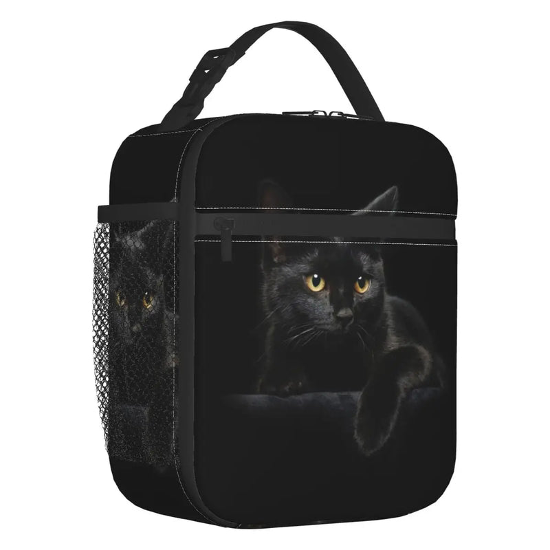 Cat Insulated Lunch Bags for Women Kitty Animal Lover Thermal Cooler