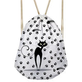 Cats Drawstring Bags Girls Travel Mochila Kids School Bags