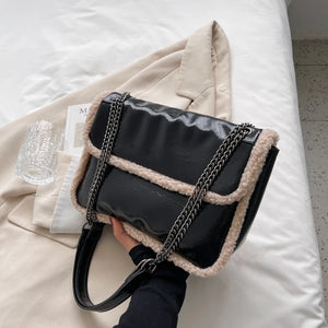 Soft Leather Crossbody Bag Flap Messenger Bag for Women