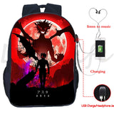 Clover Backpack Students Asuta Anime Bookbag Boys Waterproof USB Charging School