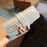 Rhinestone Clutch Purse Party Handbag Envelope Bag Chain Shoulder Bag