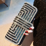 Rhinestone Clutch Purse Party Handbag Envelope Bag Chain Shoulder Bag