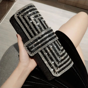 Rhinestone Party Evening Bag Wedding Clutch Shoulder Bag