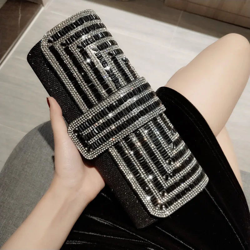 Rhinestone Party Evening Bag Wedding Clutch Shoulder Bag