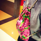 Coconut Tree Drawstring Backpack Women Backpacks Bag Canvas Sport Gym Sack Bags