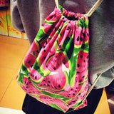 Coconut Tree Drawstring Backpack Women Backpacks Bag Canvas Sport Gym Sack Bags