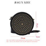 Rivet Clutch Crossbody Bag Soft Leather Small Purse Phone Messenger Bag