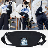 David Print Waist Bag Running Sports Shoulder Pouch Mobile Phone Case