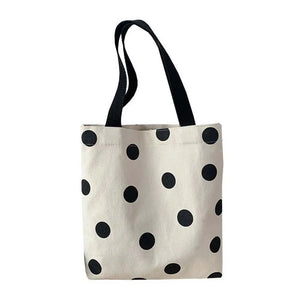 Dot Canvas Bag Women'S Bag For Shopping Small Cloth Pouch