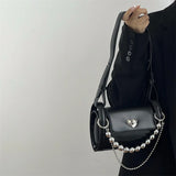 Hot Girl Heart Lock Chain Bag Shoulder Crossbody Bags