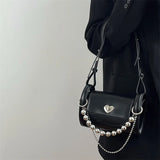 Hot Girl Heart Lock Chain Bag Shoulder Crossbody Bags