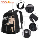 Flagslip Red Punk Band Backpack Gym Beach Bag