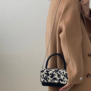 Floral Printed Shoulder Bags Women Handbag Vintage Party Multi-function Lipstick