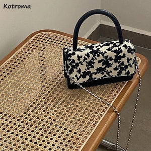 Floral Printed Shoulder Bags Women Handbag Vintage Party Multi-function Lipstick