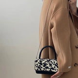 Floral Printed Shoulder Bags Women Handbag Vintage Party Multi-function Lipstick