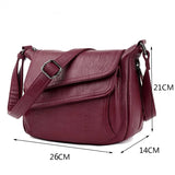 Large Capacity Leather Crossbody Bag for Women