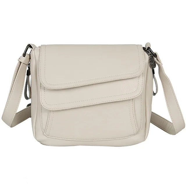 Large Capacity Leather Crossbody Bag for Women