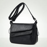 Large Capacity Leather Crossbody Bag for Women