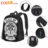 Ink Tattoo Studio Backpack Large Capacity School Foldable 3D Printing