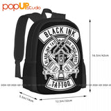 Ink Tattoo Studio Backpack Large Capacity School Foldable 3D Printing