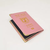 Passport Cover Women Pu Leather Israelis Passport Holder Travel Wallet Pink