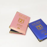 Passport Cover Women Pu Leather Israelis Passport Holder Travel Wallet Pink