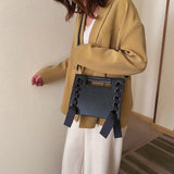 Retro Leather Envelope Bag Small Square Handbag