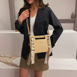 Retro Leather Envelope Bag Small Square Handbag