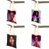 African Girl Cartoon Tote Bag for Women