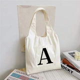 Large Capacity Foldable Canvas Tote Bag Shoulder Shopper Daily Use Eco Shopping