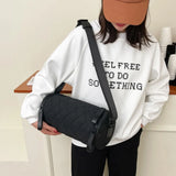 Lingge Messenger Bag Versatile Cylinder Bag for Women