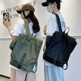 Men's Streetwear Style Backpack Harajuku Large Capacity Waterproof Nylon Bag