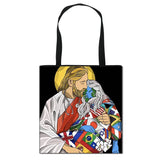Nurse with Crown Women Totes Afro Ladies Handbag American Africa Girls Canvas Sh