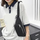 Nylon Waist Bag Zipper Chest Bag Sport Travel Unisex Waist Belt Bag