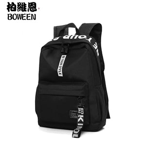 Nylon School Bags for Teenage Girls Backpack Casual Style Student Bookbag