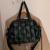 Nylon Women Totes Shoulder Bags Crossbody Bag Grid Pattern Ladies Handbags