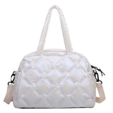 Nylon Women Totes Shoulder Bags Crossbody Bag Grid Pattern Ladies Handbags
