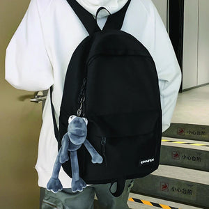 Nylon Women's Backpack Solid School Bag Casual Female Travel Rucksack