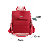 Oxford Women's Backpack Solid High Capacity Travel Rucksack Anti Theft Packbag