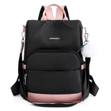 Oxford Women's Backpack Solid High Capacity Travel Rucksack Anti Theft Packbag