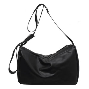 PU Crossbody Bag for Women Large Capacity Messenger Bag Japanese Retro Handbag