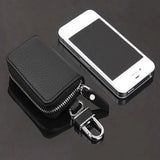 Car Key Fob Holder PU Leather Cover Pouch Keycase Keychain
