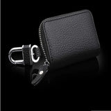 Car Key Fob Holder PU Leather Cover Pouch Keycase Keychain