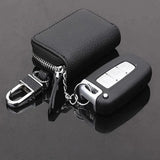 Car Key Fob Holder PU Leather Cover Pouch Keycase Keychain